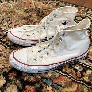 Women’s white high top converse
